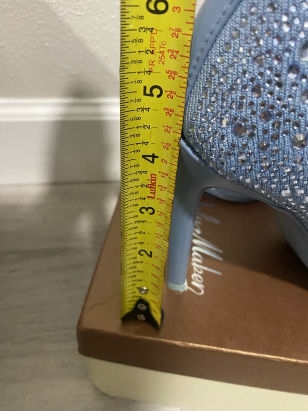 Steve Madden Light Blue Crystal Knit Stiletto Booties - Picture 2 of 8